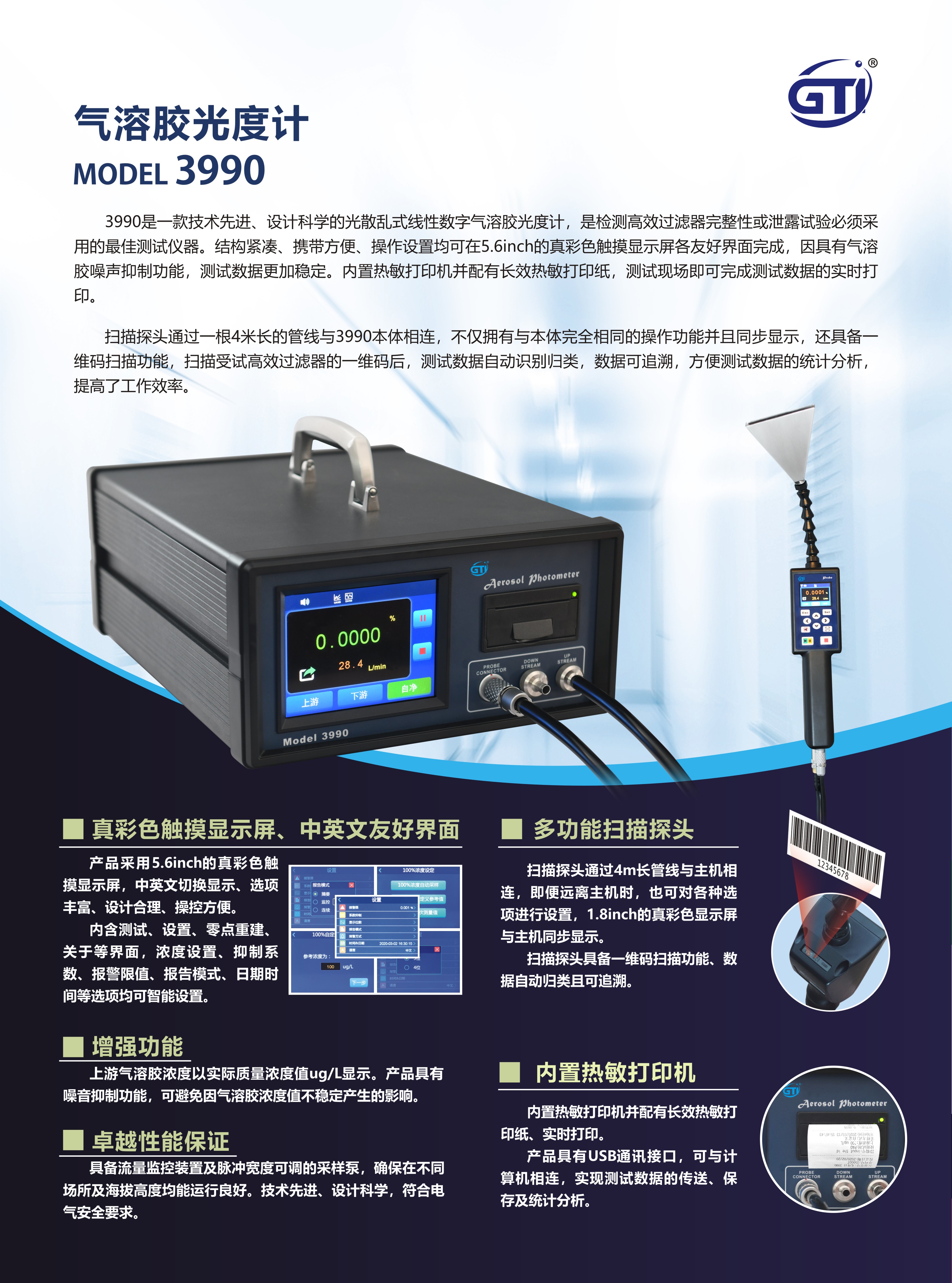 氣溶膠光度計3990（正面）