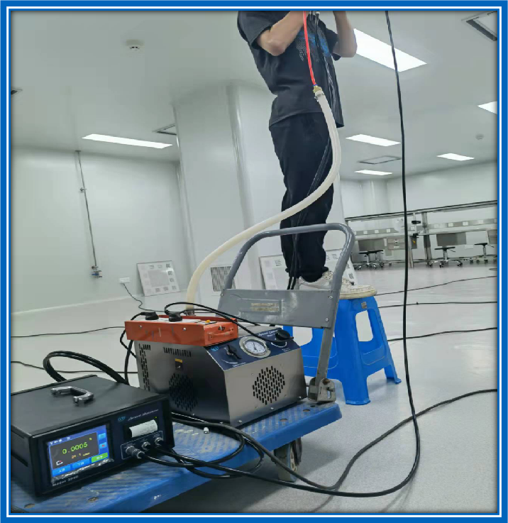 杭州某藥廠高效過濾器檢漏現場 杭州某藥廠高效過濾器檢漏現場